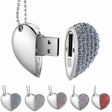 USB-tikku, Premium USB 3.0, timantinmuotoinen sydämenmuotoinen 32 Gt:n USB-muistitikku, vedenpitävä muistitikku, nopea tiedonsiirto, sininen
