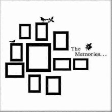 Wall Decals with 10 Photo Frames Wall Stickers Diy Moveable Vinyl Home Letter Quotes Wall Decorations Without English Letter Wallpapers --