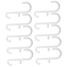 10Pcs Heavy Duty White Pegboard J Hooks for Garage Organizer and Workshop, Durable Easy Installation