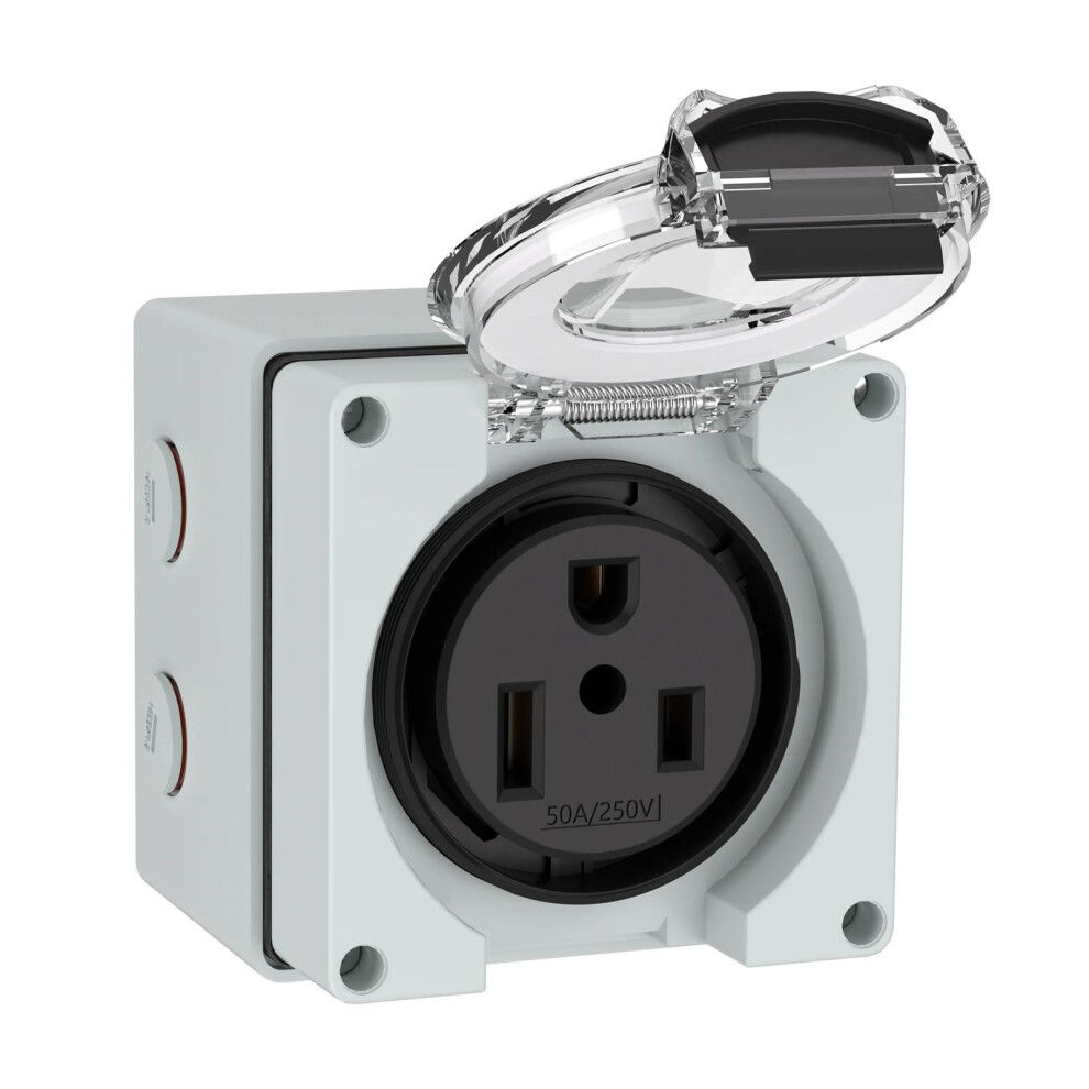 50 Amp 250 Volt Outdoor Power Outlet Box Nema 650R L650r Ip66 Weatherproof For Generator Rv Ev Charger 9045646492612