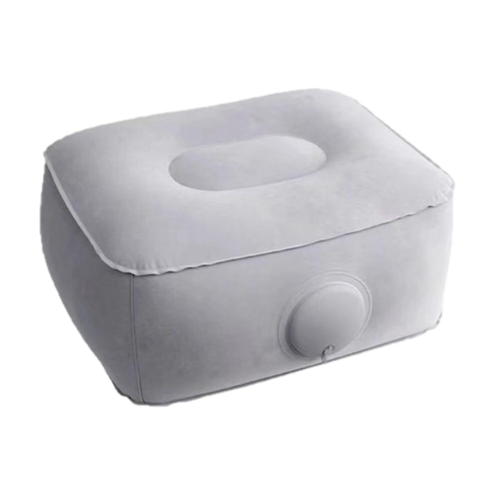 Inflatable Foot Rest Pillow for Airplane Travel and Office, Soft Flocked Surface, Type A