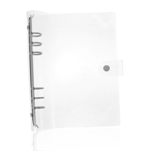 A5 Binder Notebook with Transparent Protective Cover, Durable Aluminium Rings, Compact Organizer for Students