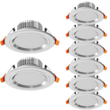 8 Pack LED Recessed Ceiling Light 3.5 Inch 7W Ultra Thin Dimmable Round Downlight for Home and Office