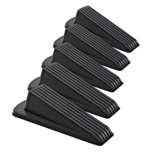 5pcs Door Stop Set, NonSkid Rubber Wedge with AntiSlip Base for Home, Carpet and Tile Floors