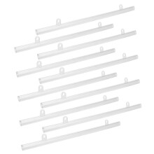 10pcs PVC Poster Hanging Rails 30cm Durable Frame Set with Adjustable Chain Hooks for Wall Display