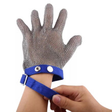 5pcs Cut Resistant Gloves Stainless Steel Mesh Butcher Safety Gloves XXL Reversible Chainmail Design