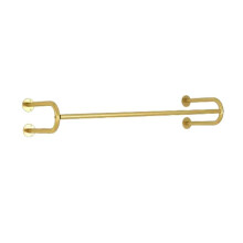 Gold Wall Mounted Clothes Rack 120cm Heavy Duty Metal Hanging Rail with Rust Resistant Finish for Home and Store Display