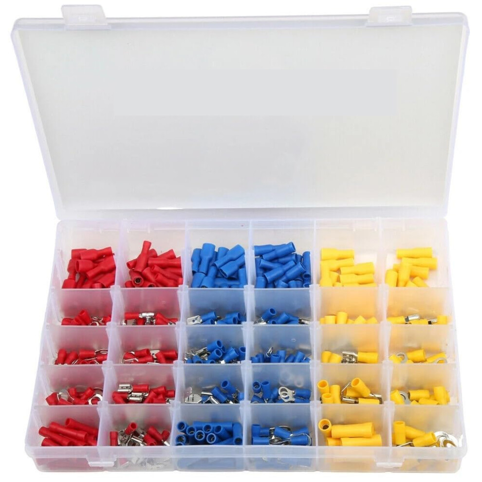 500Pcs Wire Crimp Connector Kit With Coldpressed Copper Conductivity And Colorcoded Insulated Terminals 9045646493664