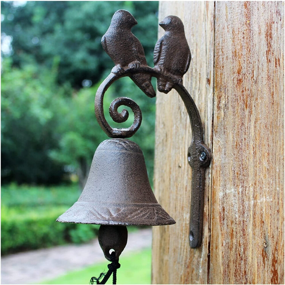 Vintage Cast Iron Doorbell With Rustic Farmhouse Design, Antique Wall Mounted Door Bell For Outdoor Decor 9351714703024