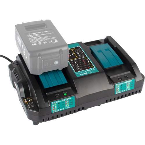 DC18RD 14.4V-18V Ταχύς φορτιστής διπλής θύρας συμβατός με μπαταρία Makita 18V