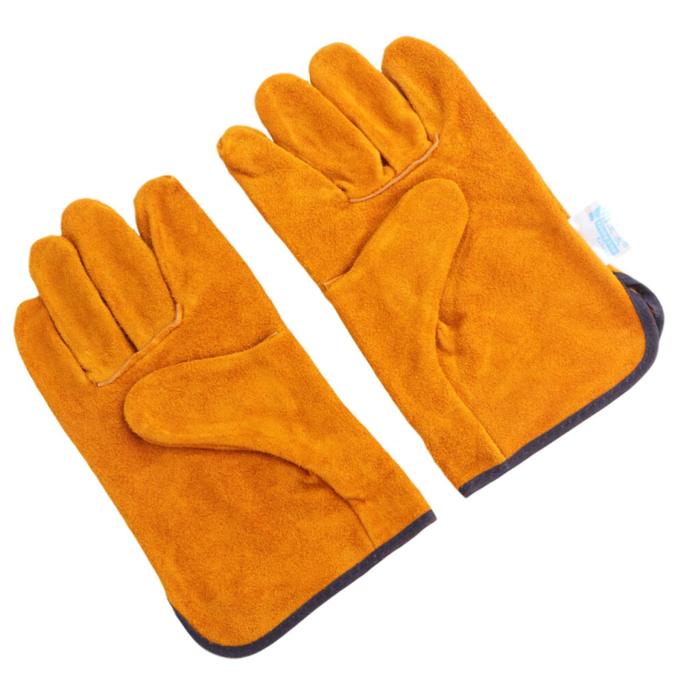 Leather Welding Gloves Heat Resistant Cowhide Work Mitts For Bbq And Heavy Duty Tasks 9045646493411