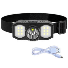 Prenosná LED čelovka s USB nabíjateľnou vodotesnou konštrukciou