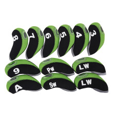 Golf Iron Headcover Set Green Outdoor Sports Protector