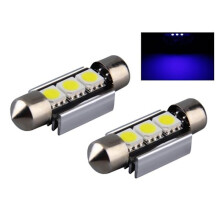 C5W Canbus 39mm blå LED projektør SV8.5 39mm blå 2-pak