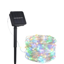 Päivitetyt aurinkokennoiset merkkijonovalot, 5M-30M LED-kuparilanka, vedenpitävät koristevalot puutarhaan, pihalle, juhliin, häihin, jouluun