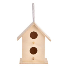 Wooden Bird House Wall-mounted Nest Decoration