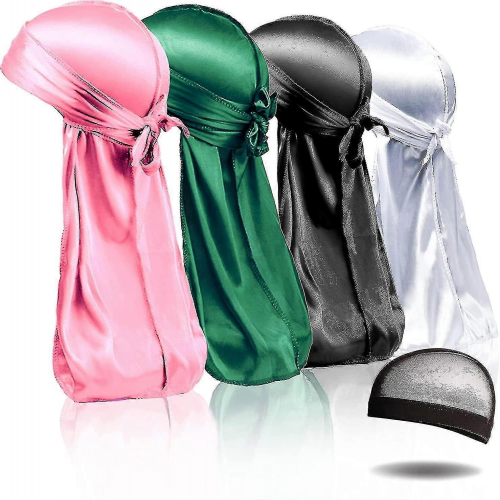 τεμάχια Silky Durags, Silk Durag Συμβατό με Άνδρες Γυναικεία Κύματα, Πακέτο 1 καπέλο Silk Durag