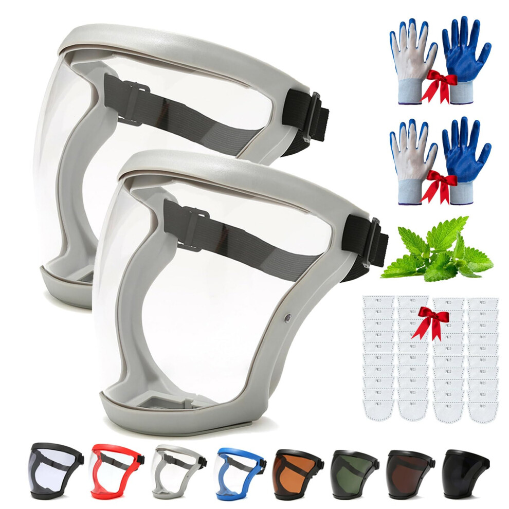 Face Shield For Cutting And Grinding 2Pcs Set, Antifog Fullface Protection Dustresistant Visor 9351714703109