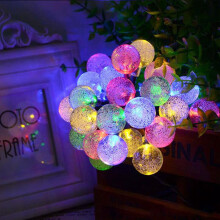 Solar Garden String Light Ball Decor 30 LED 21ft