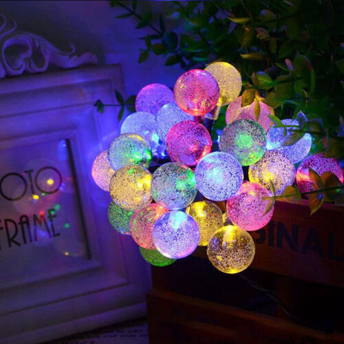 Solar Garden String Light Ball Decor 30 LED 21ft