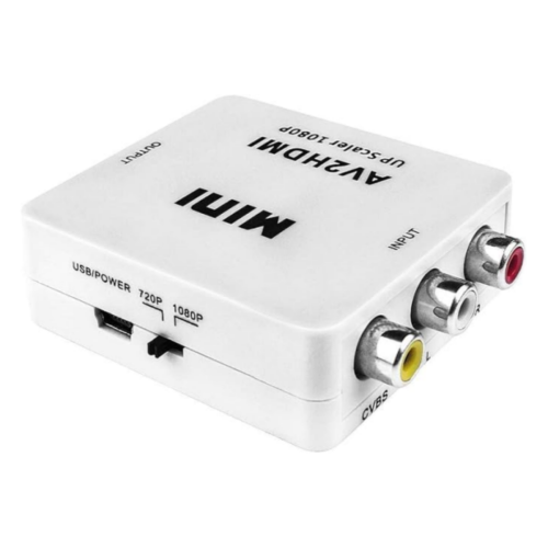 Μετατροπέας RCA σε HDMI, RCA Composite CVBS AV σε HDMI 1080P Μετατροπέας βίντεο και ήχου συμβατό 1