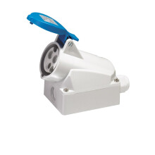 32A IP44 Industrial Socket Connector Waterproof Wall Mounted Power Socket Panel 3 Pin 4 Pin 5 Pin