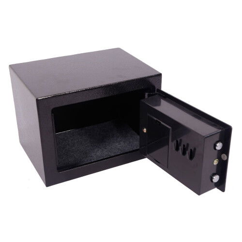 Digital Safe Box with Dual Access Security, Compact Steel Construction, Wall Mount for Home Office 2