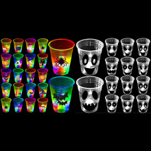 Halloween Party Cups Set, 40 Glow in The Dark Pumpkin and 24 Ghost Reusable Cups for Halloween Decor