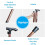 Folding Walking Cane with Ergonomic Handle, Adjustable Height, Quad Base, Non‑Slip Tip, Black 4