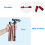 Folding Walking Cane with Ergonomic Handle, Adjustable Height, Quad Base, Non‑Slip Tip, Black 5