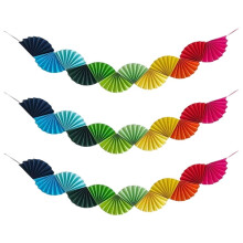 Rainbow Party Decorations Paper Bunting Banner with Vibrant Multicolor Flags for Indoor Outdoor Birthday