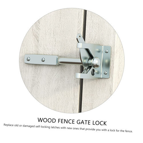 Automatic Gravity Gate Latch Set Rust Resistant Metal Fence Lock with Self Locking Mechanism 1 Pack 2