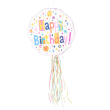 Colorful Paper Pinata for Kids Birthday Party Decorations, EyeCatching Design, Easy Hanging Setup