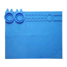 Silicone Painting Mat with 16 Paint Trays, 7‑Well Palette and Brush Holders for Acrylic and Watercolor
