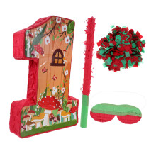 Mushroom Pinata for Kids Birthday Party Decoration, Interactive Candy Game and Photo Centerpiece