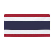 Thailand Flag Banner Fadeproof Polyester Fabric for Birthday Party Decoration Indoor Outdoor Use