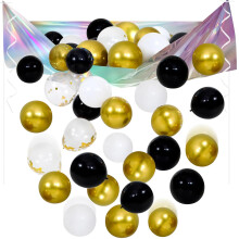 Year Balloon Drop Kit 2026 Gold and Black Ceiling Decoration Set with Drop Net Easy Setup
