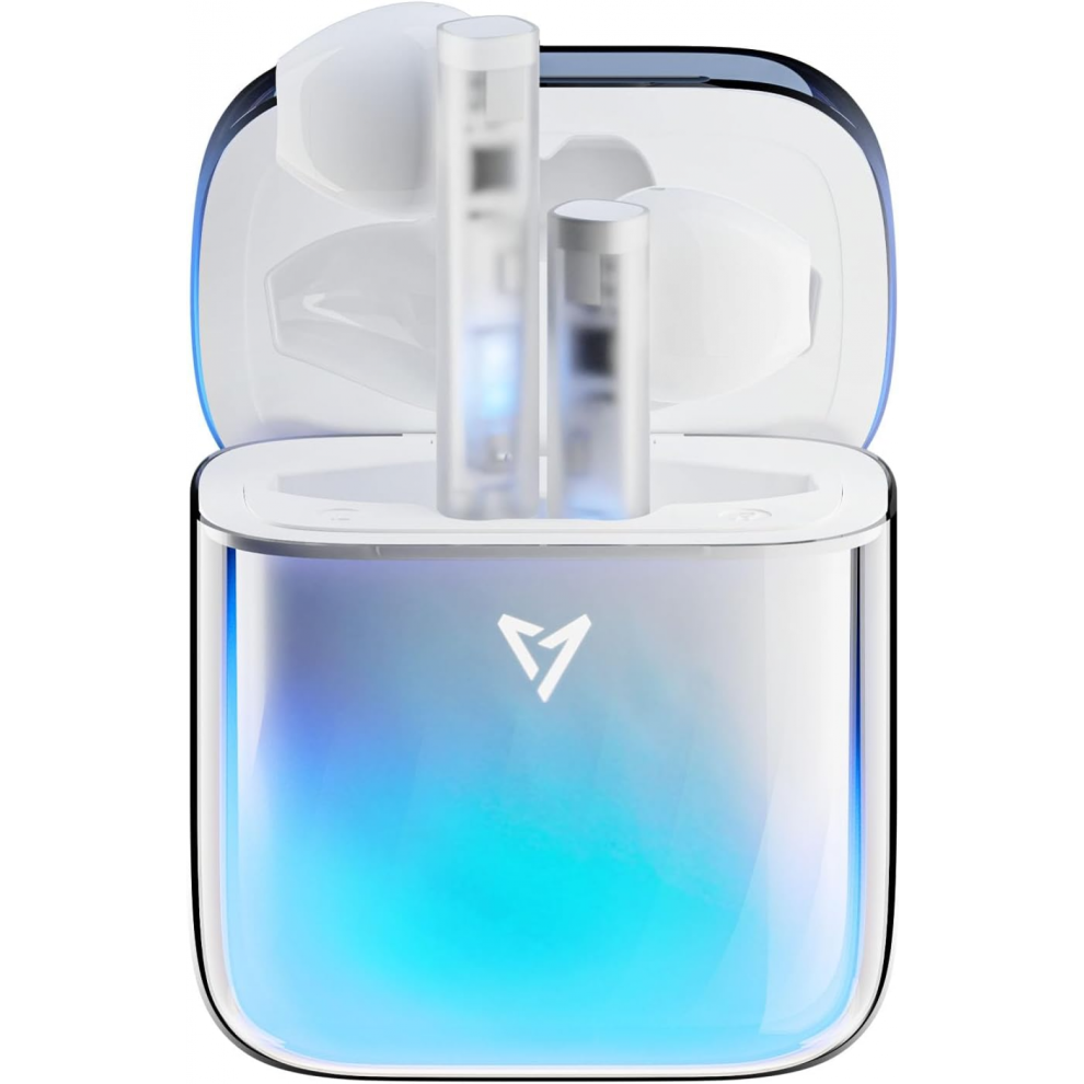 Wireless Luminous Earbuds Lp1 Bluetooth 5.4 Moving Sand Glow In The Earbuds With Wireless Charging Case 32Hï¼ With Glowï¼ Dark/White/Blue 5006655263277