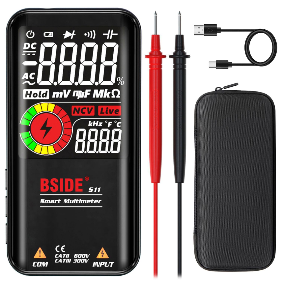 Ï¼Blackï¼Smart Digital Multimeter High-Precision Fully Automatic Voltage Indicator Home Testing Instruments 4138941324360