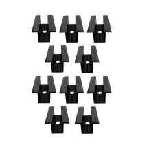 10 Black Solar Panel Centre Clamps, Fits All Frame Heights, PV Module Brackets