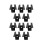 10 Black Solar Panel Centre Clamps, Fits All Frame Heights, PV Module Brackets 1