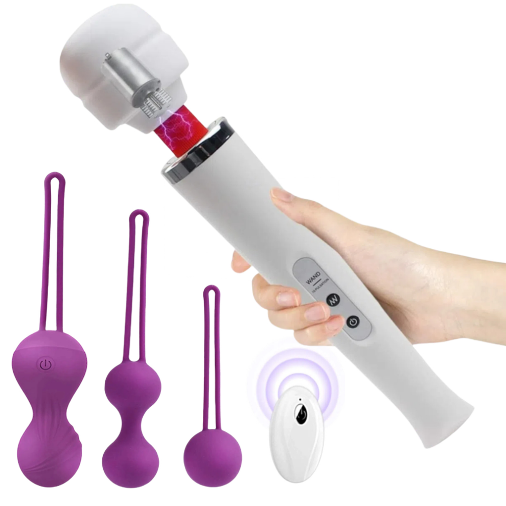 Wand Massager Set - Relaxation Corded Massage Wand - Back Neck Muscle Tension Vibration Stress Relief