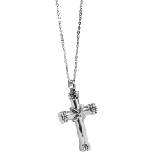 Stainless Steel Cross Memorial Necklace Cremation Ash Holder Keepsake