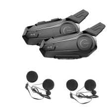 2Pcs Bluetooth Intercom Motorcycle Full Helmet Bluetooth Headset Compatible with 2 Rider Intercomunicador Wirel