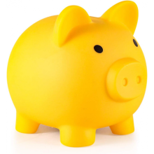 Yellow Piggy Bank - Cute Money Box as Keepsake Decor, Ideal Gift Compatible with Kids & Adults
