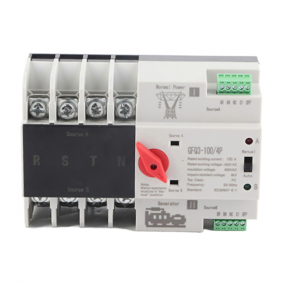 Dual Power Automatic Transfer Switch 4P Millisecond Switching Constant Power Supply Generator Transfer Switch Ac400v 4079869282267
