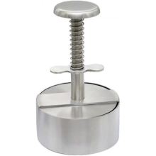 (8cm)Adjustable Burger Press Hamburger Patty Maker with Spring Button, Stainless Steel Non-Stick Stuffed Hamburger Press Maker
