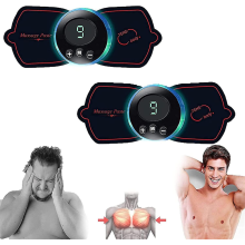 2pcs Ems Gynecomastia Reduction Massage, Portable Electric Ems Neck Massager, Cervical Massage For Pain Relief - H