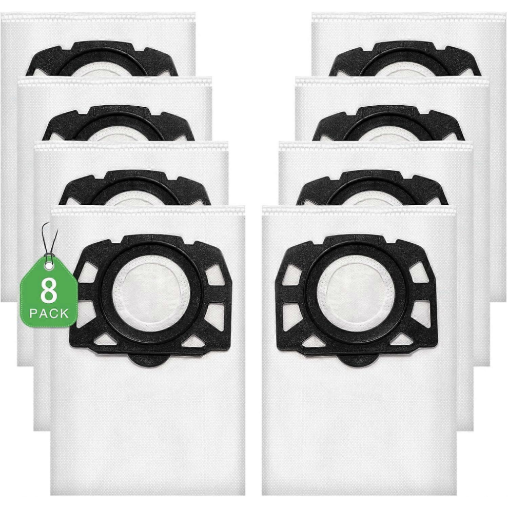 8 Pack Kfi 357 Vacuum Cleaner Bags Compatible With Krcher Wd 2 Plus, Wd 3, Wd 3 Battery, Kwd 1, Kwd 2, Kwd 3, Mv 3, Wd 3.200 4249292367828
