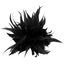 （Black）Elegant Feather Flower Brooch Compatible with Wedding - Handmade Bridal Hair Pin Gift Compatible with Women